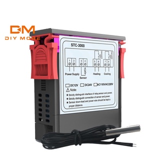 DIYMORE Digital STC-3000 DC 12 โวลต์อุณหภูมิควบคุมเซนเซอร์เทอร์โมที่มีการสอบสวน