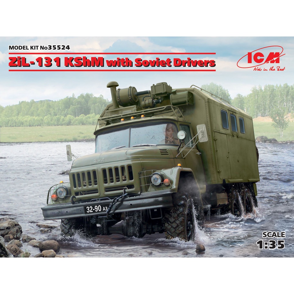 โมเดลประกอบ-icm-model-1-35-icm35524-zil-131-kshm-with-soviet-drivers