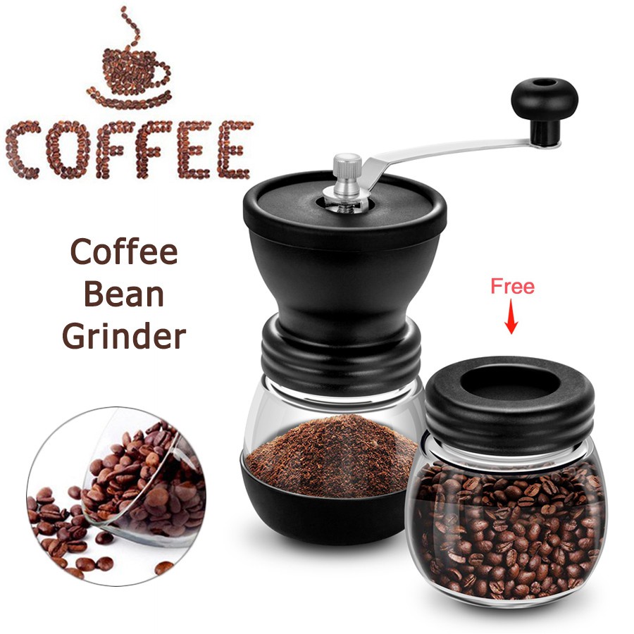 ราคาและรีวิวเครื่องบดกาแฟวินเทจ เครื่องบดเมล็ดกาแฟ ที่บดเม็ดกาแฟ ปรับความละเอียดได้ Coffee Bean Grinder