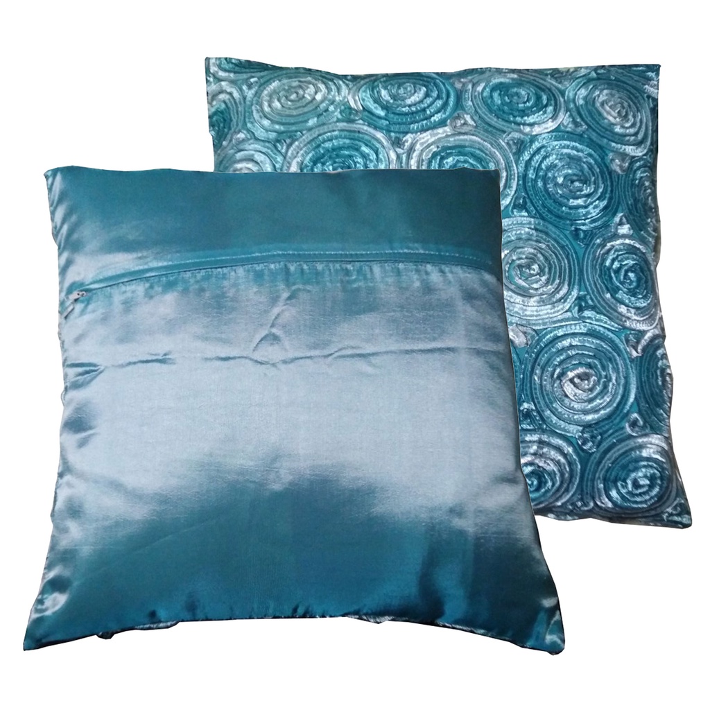 a54-thai-silk-pillow-covers-ปลอกหมอนอิง-ไหมไทยลายดอกกุหลาบ-16-16-นิ้ว-1-ใบ-สีฟ้า