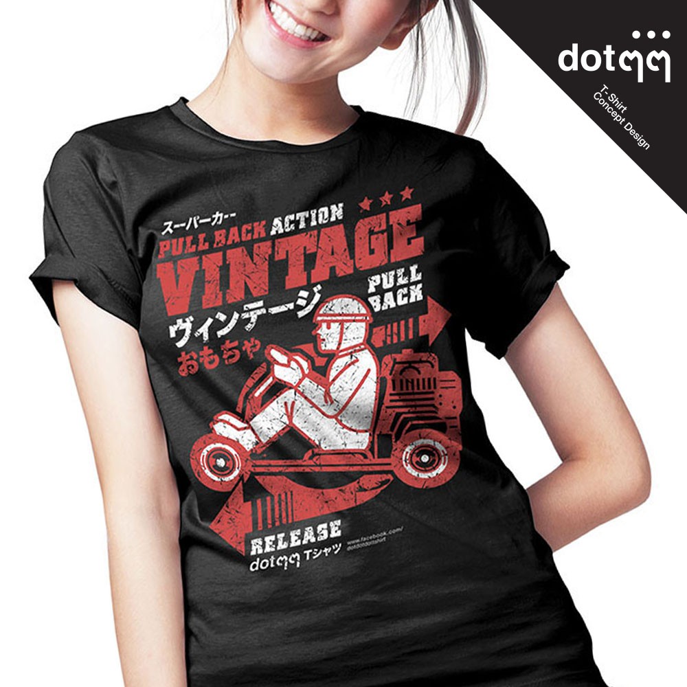 dotdotdot-เสื้อยืดหญิง-concept-design-ลาย-go-kart-black