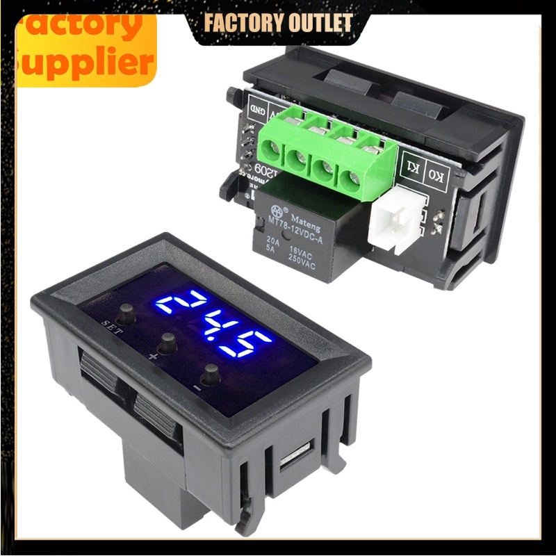 สวิตช์รีเลย์-w1209-12v-พร้อมสายไฟ-50-110-เครื่องวัดอุณหภูมิความชื้น-เอาท์พุทรีเลย์