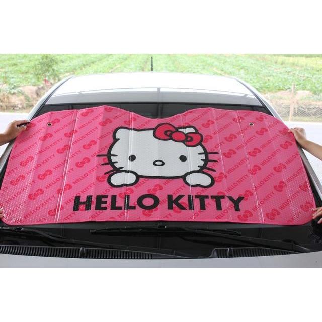 ม่านบังแดดติดกระจกรถยนต์ Hello Kitty