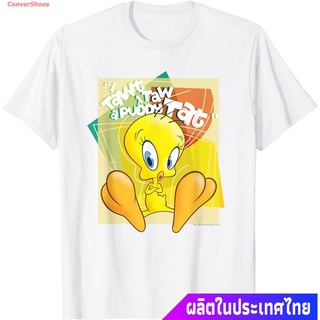 COD เสื้อยืด เสื้อยืดผู้ชายและผู้หญิง Looney Tunes Tweety Tawt I Taw T Shirts Sports เสื้อยืดคอกลม เสื้อยืด cotton Tee