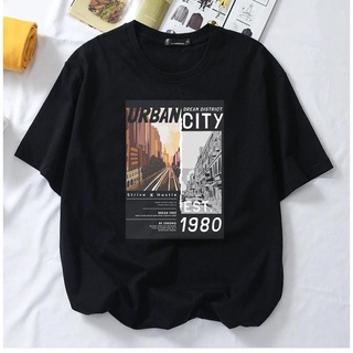 เสื้อแฟชั่นผญ2022 อื่นๆ - #¥"URBAN CITY" พิมพ์ลายกราฟิกแขนสั้นเสื้อยืดแฟชั่นCouple/Unisex TeeKorean