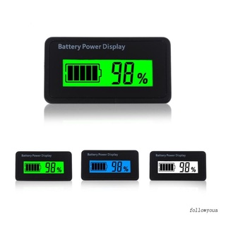 Fol เครื่องวัดระดับความจุแบตเตอรี่ 12V 24V 48V สําหรับรถยนต์