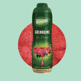Teisseire Grenadine Syrup ไซรัป เตสแซร์ กลิ่นเกรนาดีน น้ำหวานผลไม้เข้มข้น จากฝรั่งเศส 600 ml