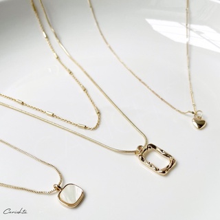 carichta ✨ necklace  สร้อยคอ สร้อย สร้อยสายฝอ สร้อยวินเทจ สร้อยหัวใจ สร้อยคอโชคเกอร์ สําหรับผู้หญิง