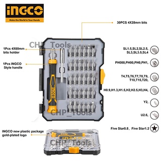 INGCO HKSDB0348 ไขควงอเนกประสงค์ 32 ชิ้นชุด รุ่น ( 32 Pcs Precision Screwdriver Set ) ไขควงซ่อมนาฬิกา ไขควงซ่อมมือถือ