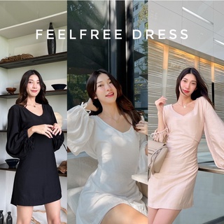 feelfree dress 790.- เดรสผูกหลังFree size มีซับในทั้งตัว ทรงสวยผ้าสวยใส่สบายใส่ได้หลายโอกาส