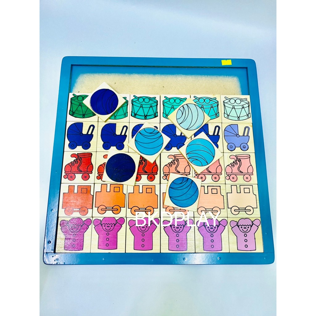 664-เกมกิจกรรมการรับรู้สี-ไล่ระดับสี-ของเล่นไม้-ของเล่นเสริมพัฒนาการ-สื่อการสอน