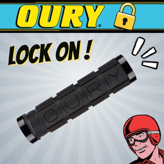 ปลอกแฮนด์สำหรับจักรยาน/Lizard skin/oury grip lock on/ดำ