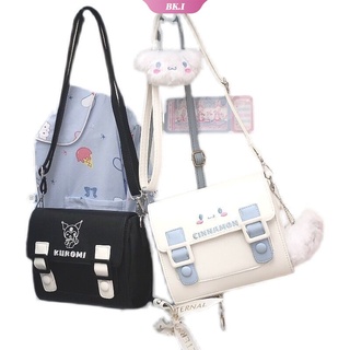 กระเป๋าถือ กระเป๋าสะพายไหล่ ลายการ์ตูนอนิเมะ My Melody Cinnamoroll Kuromi Kawaii JK น่ารัก เหมาะกับของขวัญ สําหรับเด็กผู้หญิง DIY