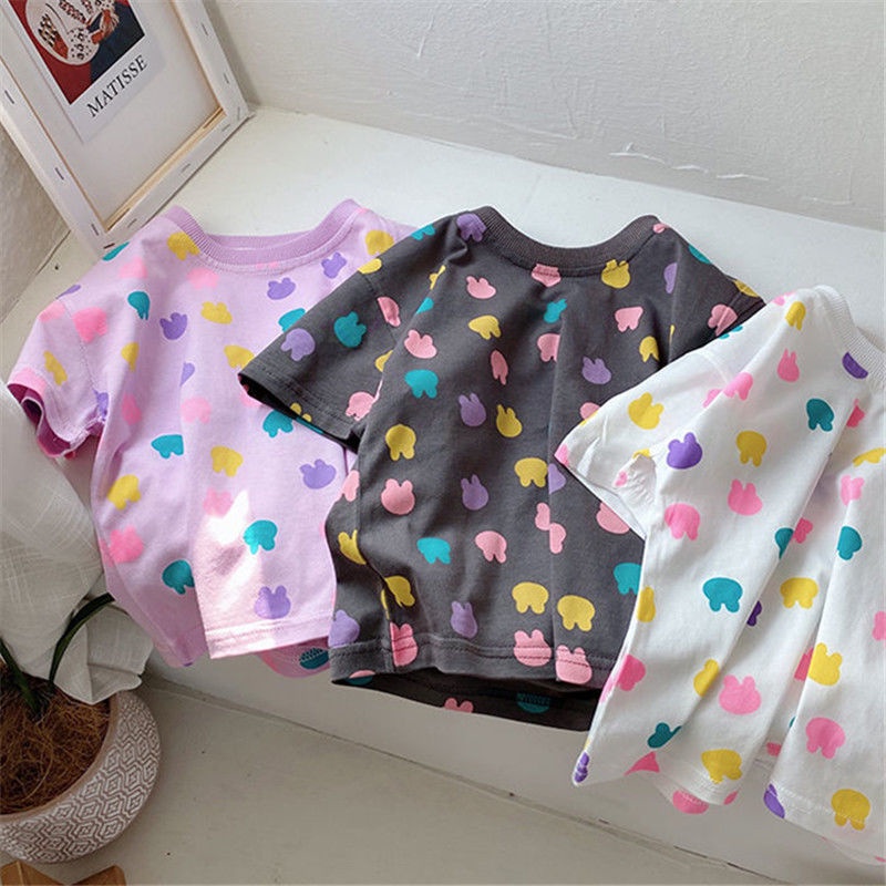 babycat-พร้อมส่ง-ขายดี-เสื้อยืดแขนสั้น-ผ้าฝ้ายแท้-พิมพ์ลายการ์ตูน-สไตล์เกาหลี-ญี่ปุ่น-เกาหลี-แฟชั่นฤดูร้อน-สําหรับเด็กผู้หญิง-2022