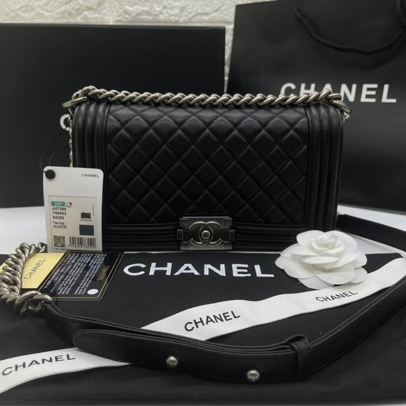 chanel-boy-original-grade-size25cm-หนังแท้คุณภาพดีมากค่ะ-ซูมดูใกล้ๆได้เลยค่ะถ่ายจากสินค้าจริงค่ะ-สวยมากๆ