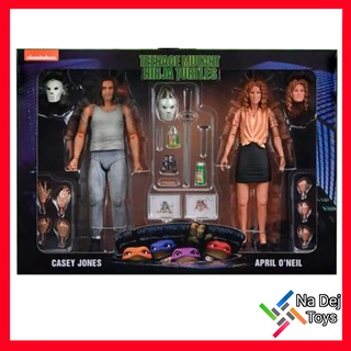 NECA TMNT Casey Jones &amp; April O Neil 2-Pack 7" Figure นินจาเต่า แคสซี่ย์ โจนส์ &amp; เอพริล โอนีล ขนาด 7 นิ้ว ฟิกเกอร์