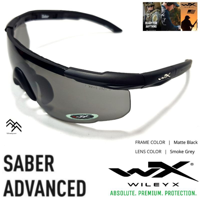 ภาพหน้าปกสินค้าแว่นตา WileyX รุ่น SABER ชุด 2 อัน สุดคุ้ม แว่นตากรอบดำเลนส์ดำและกรอบดำเลนส์ใส ไม่ต้องสลับเลนส์อีกต่อไป รับประกัน 1ปี จากร้าน 109camp บน Shopee