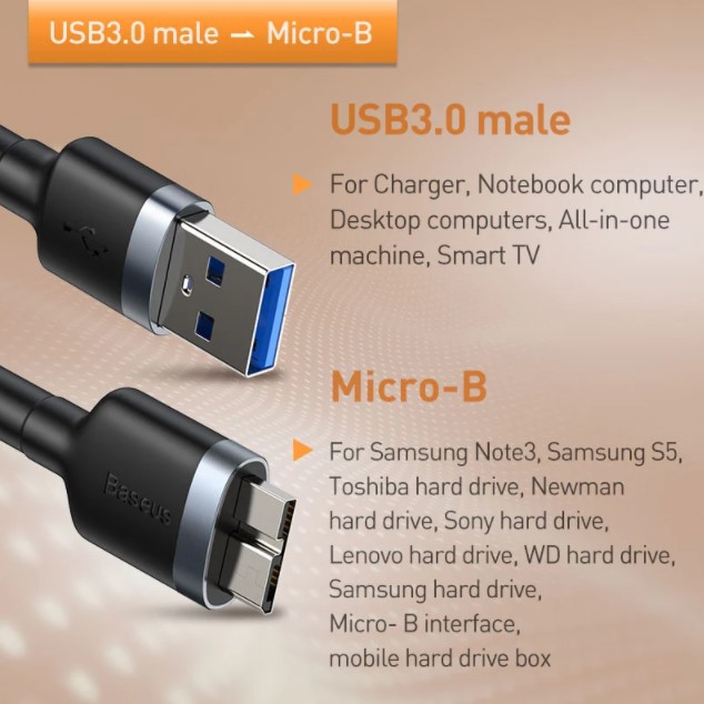 ส่งฟรี-สายต่อ-usb-harddisk-baseus-cafule-usb3-0-to-micro-b-สาย-external-harddisk-สาย-ฮาร์ดดิสก์-สายเคเบิล