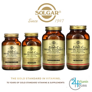 ภาพหน้าปกสินค้า<พร้อมส่ง> ขวดเล็ก / ใหญ่ Solgar, Ester-C Plus, Vitamin C, 500 mg / 1,000 mg - เอสเตอร์ วิตามินซี เสริมภูมิต้านทาน ที่เกี่ยวข้อง