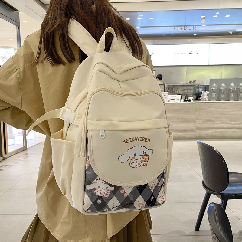 ภาพหน้าปกสินค้ากระเป๋านักเรียน กระเป๋าเป้สะพายหลัง สไตล์เกาหลี สําหรับเด็กผู้หญิง มัธยมต้น มัธยมต้น