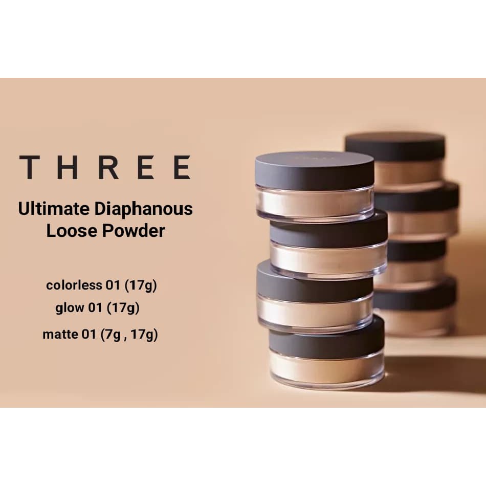 (ของแท้ ฉลากไทย) แป้งฝุ่น THREE Ultimate Diaphanous Loose Powder ...