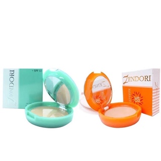 🔥 Zendori Powder เซนโดริ แป้งผสมรองพื้น สีเขียว สีส้มกันแดด สีชมพูออร่า Malmofone