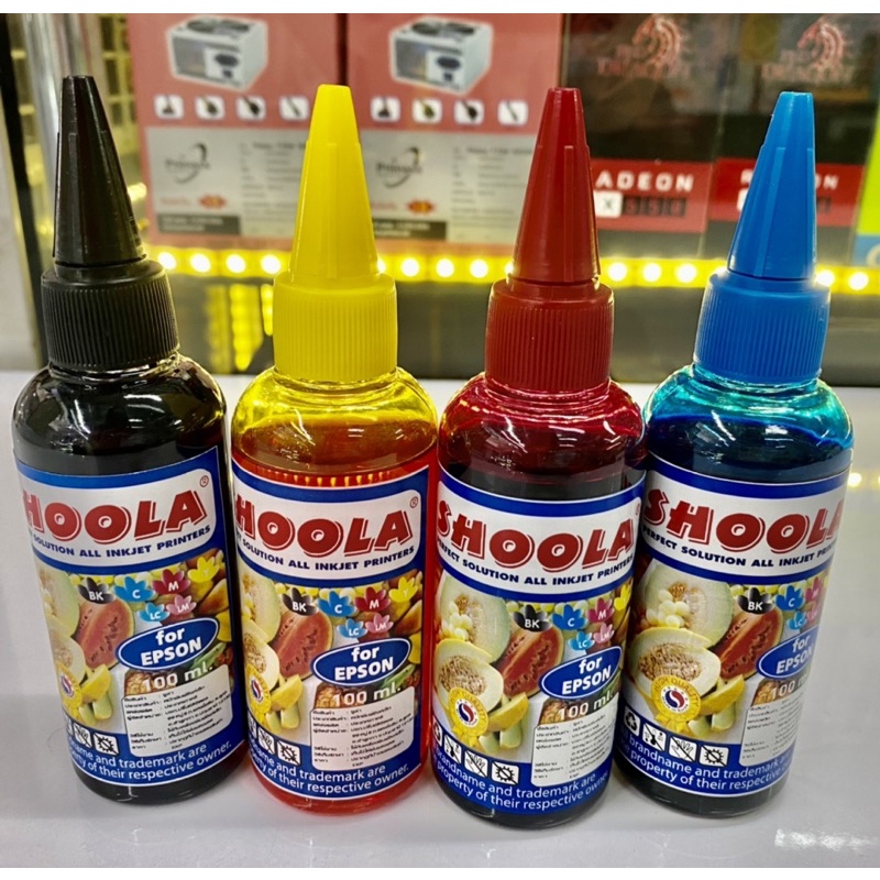 หมึกเติม Epson แบรนด์ Shoola (ขนาด 100ml.)ใช้ได้กับปริ้นเตอร์อิ้งค์เจ็ท ...