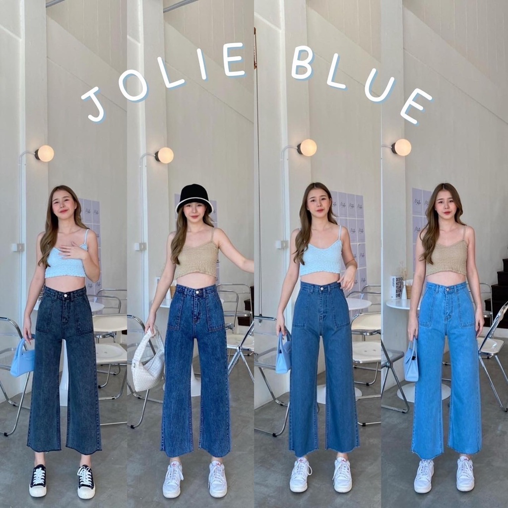 ภาพหน้าปกสินค้าGW รุ่น Jolie Blue กางเกงยีนส์ทรงกระบอกขาตรง