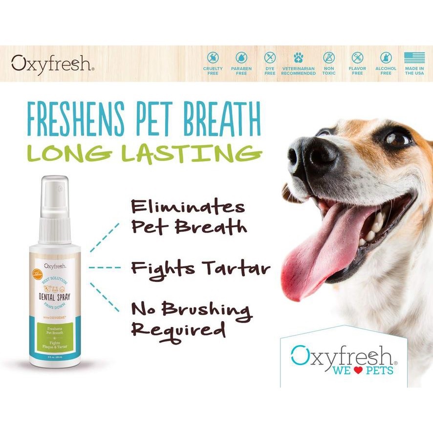 oxyfresh-pet-dental-spray-89-ml-สเปรย์ดับกลิ่นปาก-สุนัข-แมว-ป้องกันเหงือกอักเสบ-สุนัขปากเหม็น-แมวปากเหม็น