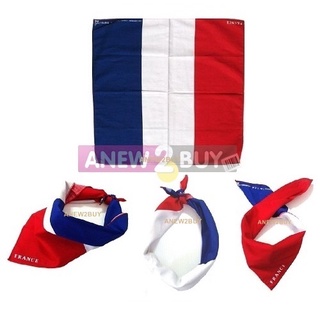 ภาพหน้าปกสินค้าผ้าลายธงฝรั่งเศส ใช้พันคอหรือโพกหัวได้ (Bandana French Flag Scarf) ที่เกี่ยวข้อง