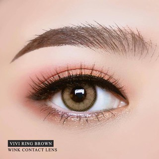 Vivi Ring Brown มินิ น้ำตาล Dia 14.2 สีน้ำตาล โทนธรรมชาติ Wink Lens -2.50 ค่าสายตา สายตาสั้น สายตาปกติ Contact Lens