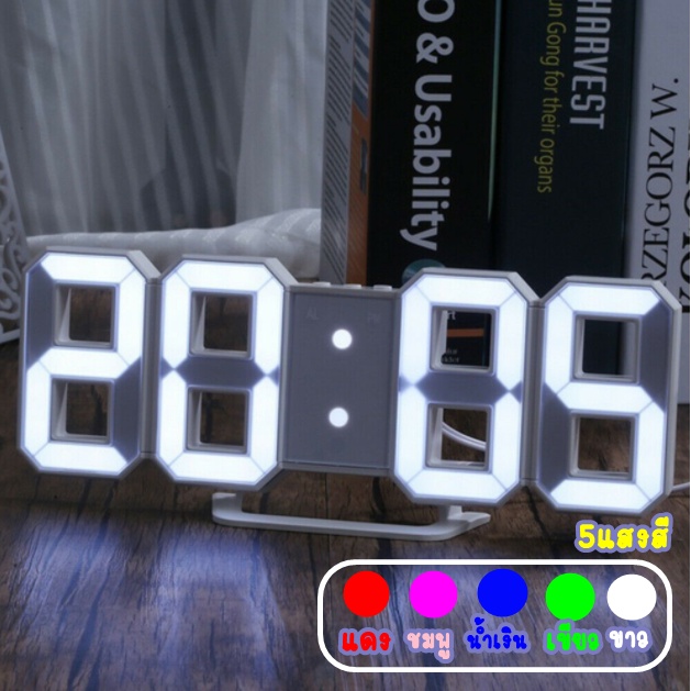 ภาพหน้าปกสินค้าใช้DETDEC30เหลือ93 3D LED Clock นาฬิกาดิจิตอล3D มี6 แสงให้เลือกนาฬิกาตกแต่งห้อง นาฬิกามินิมอล รุ่น JH-225 จากร้าน jck.500 บน Shopee