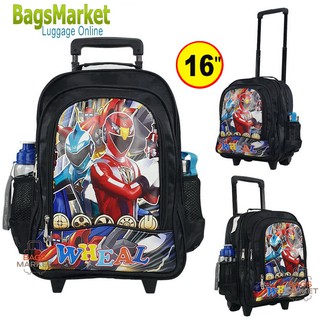 9889shop🔥🎒Kids Luggage 16" (ขนาดใหญ่-L) Wheal กระเป๋าเป้มีล้อลากสำหรับเด็ก กระเป๋านักเรียน MaskedRider-New4