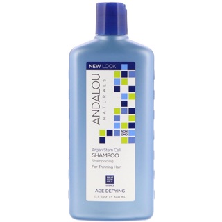 *พร้อมส่ง* Andalou Naturals Shampoo Age Defying For Thinning Hair Argan Stem Cell 11.5 fl oz (340 ml)