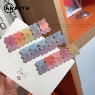 กิ๊บติดผมลายเยลลี่หมี ไล่สี น่ารัก สไตล์เกาหลี