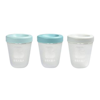 BEABA ชุดกระปุกเก็บอาหารซิลิโคน 3 ชิ้น Set of 3 x 200 ml Portions silicone_ Jungle