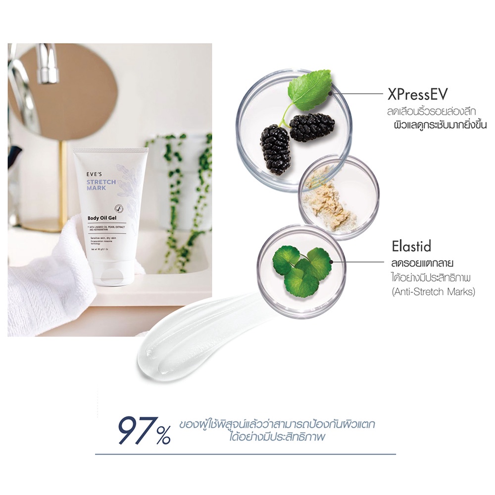 eves-บอดี้ออยล์เจลอีฟส์-stretch-mark-body-oil-gel-ผิวนุ่มชุ่มชื้น-ลดรอยแตกลาย-ป้องกันแตกลาย-ลดรอยแผลเป็นจุดด่างดำ