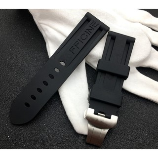 สายนาฬิกาข้อมือซิลิโคนสีดํา 24 มม. สําหรับ panerai strap tools pam 111/441