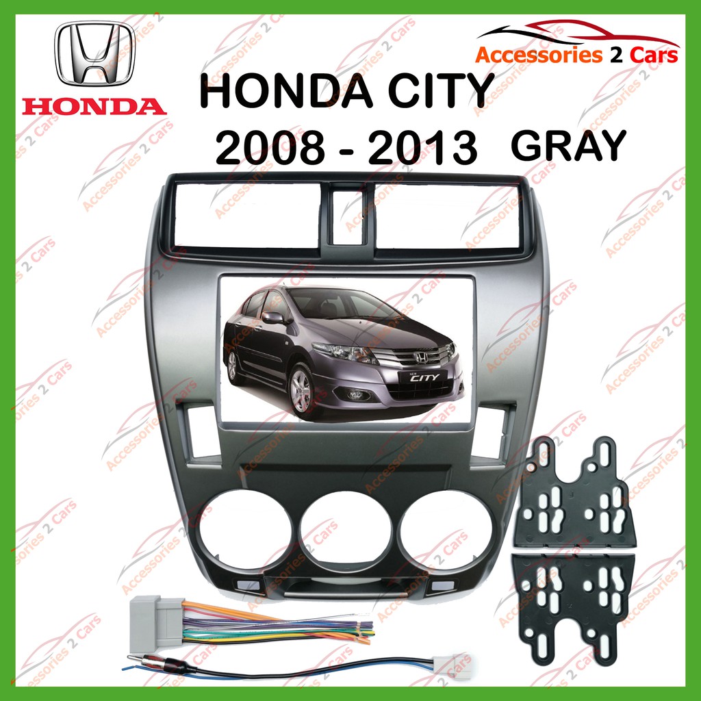 หน้ากากวิทยุรถยนต์honda-city-สีเทา-จอ-2-din-7-นิ้ว-ปี2012-รหัส-nv-ho-069