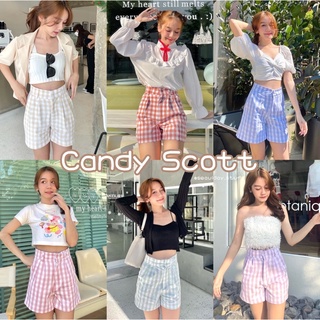 ภาพหน้าปกสินค้า(ใส่โค้ดWHJHDTลด20%)Seoulday_Stuff💚Candy Scott กางเกงขาสั้นเอวสูง ลายสก็อต สีหวานละมุนมากๆ ที่เกี่ยวข้อง