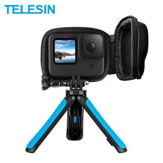 Telesin เคสกระเป๋าป้องกัน สีดํา สําหรับ GoPro HERO 12 11 10 9