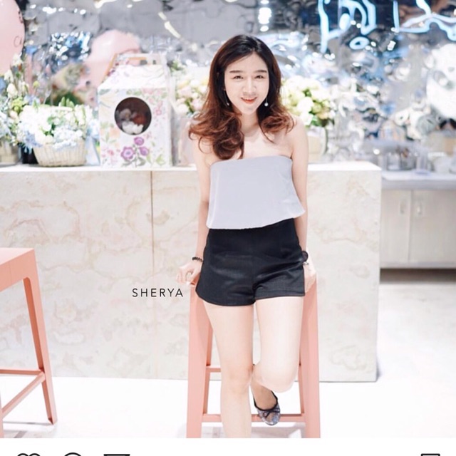 jumpsuit-เกาะอก-sherya-แท้size-m-เทา-ดำ