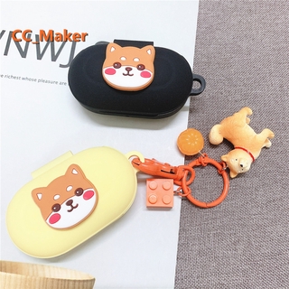 Samsung Galaxy Buds+ Case Cartoon Shiba Inu Pendant Silicone Soft Shell Galaxy Buds Plus Cover Samsung Bluetooth Buds Headset Case