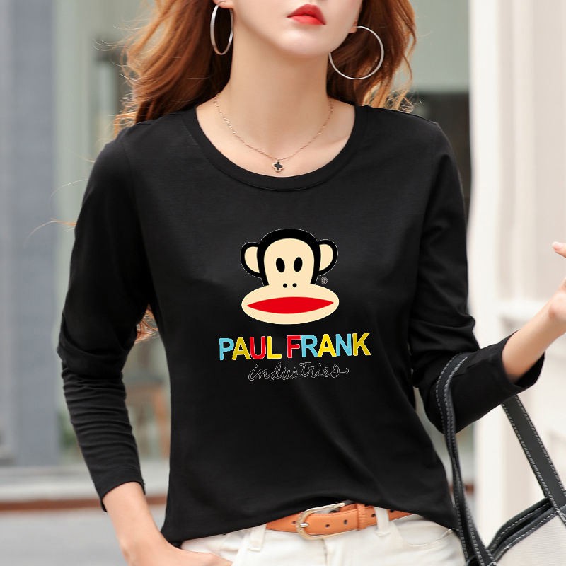 เสื้อยืดแขนยาวแฟชั่นเกาหลี-พิมพ์ลายการ์ตูนน่ารัก-ผ้านิ่มใส่สบาย-s-xxl-tl-bk202