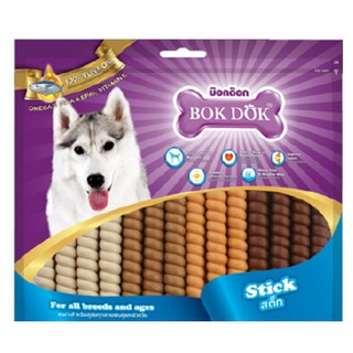 ขนมสุนัข พันเกลียว รสนม,ตับ,ไก่,เนื้อ BOKDOK STICK ถุงละ 600 กรัม