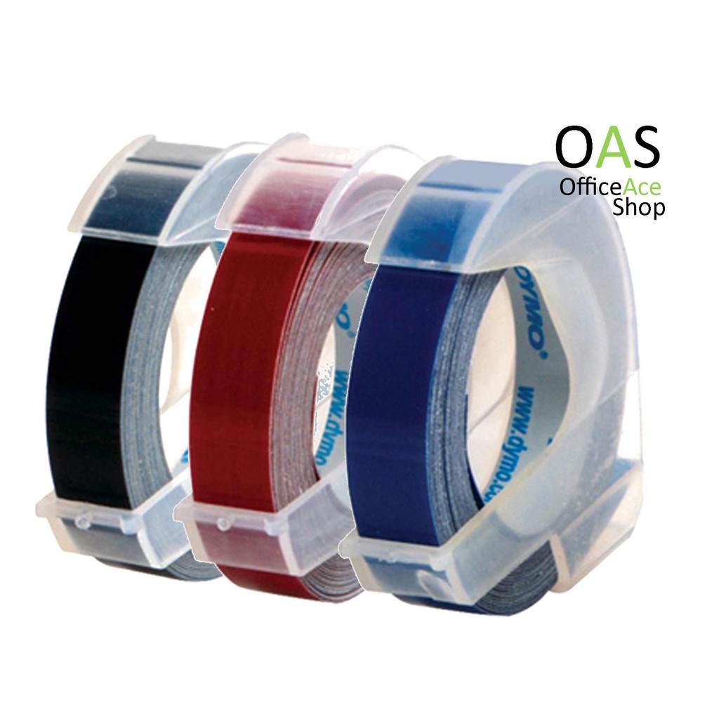 DYMO EMBOSSING TAPE 9mm x 3m S3390007 เทปปั๊มตัวอักษรนูน ไดโม แพ็ค 3