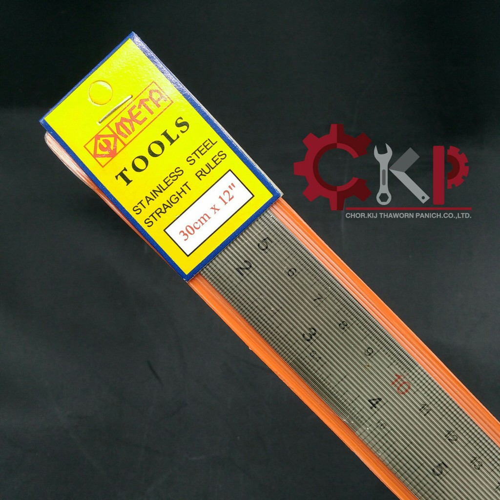 ฟุตสแตนเลส META 12" ไม้บรรทัดสแตนเลส Shopee Thailand