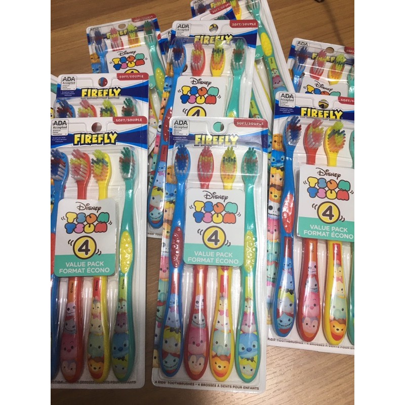 แปรงสีฟันเด็ก-4-toothbrushes-set-disney-tsum-tsum