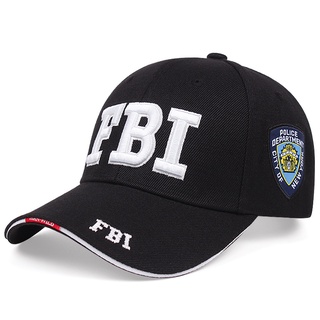 Fbi หมวกเบสบอล หมวกกันแดด กลางแจ้ง แห้งเร็ว ผู้หญิง ผู้ชาย กอล์ฟ ตกปลา หมวกปรับได้ Unisex หมวกเบสบอล