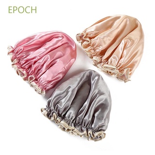 Epoch หมวกอาบน้ําผ้าซาตินสองชั้นกันน้ําหลากสีสันสําหรับผู้หญิง